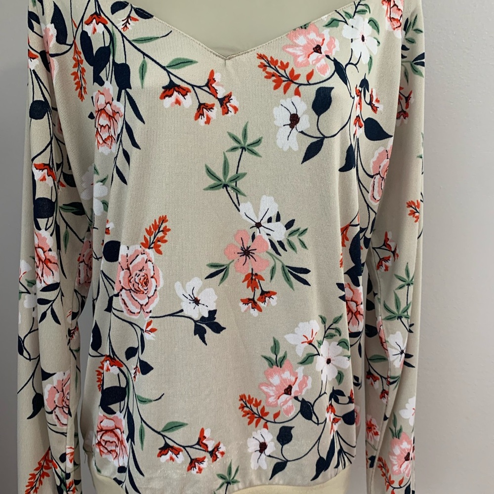 Lula Roe Floral & Mesh Top - Picture 4 of 16